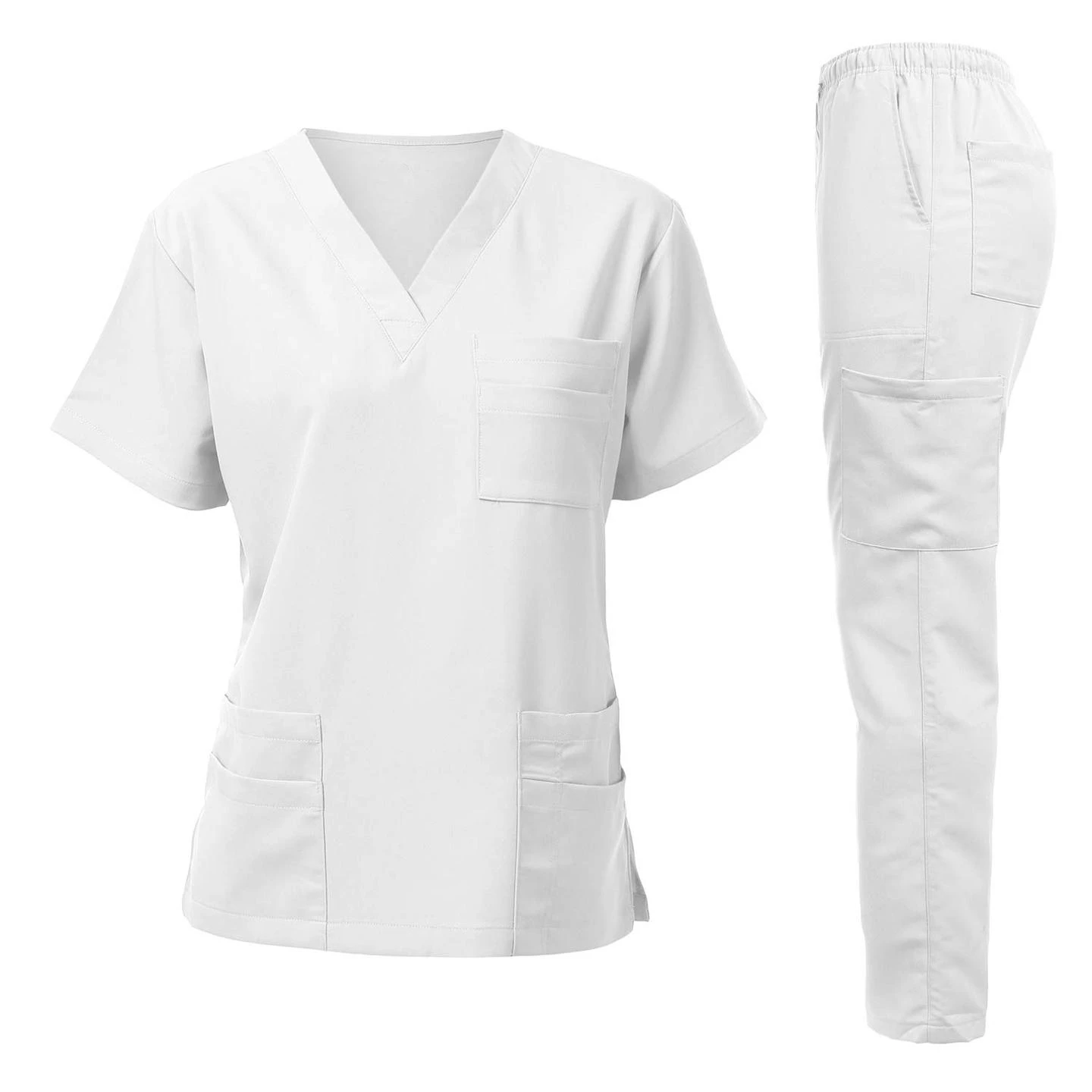 Uniforme de Enfermería de tela suave lavable antiarrugas para mujer, uniforme de Hospital, Tops médicos, Jogger, conjuntos de uniforme de enfermera