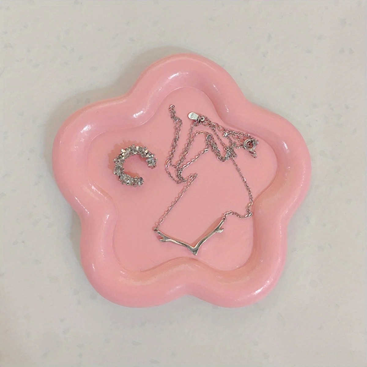 Flower Shape Jewelry Tray, Jewelry Tray, Jewelry Storage Tray, Home Creative Jewelry Storage Decorations