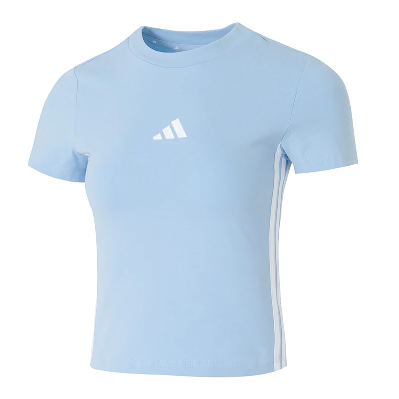 

Футболка Adidas, женская спортивная одежда для фитнеса, тренировок, бега, мягкая, удобная, дышащая, с короткими рукавами, Je1241