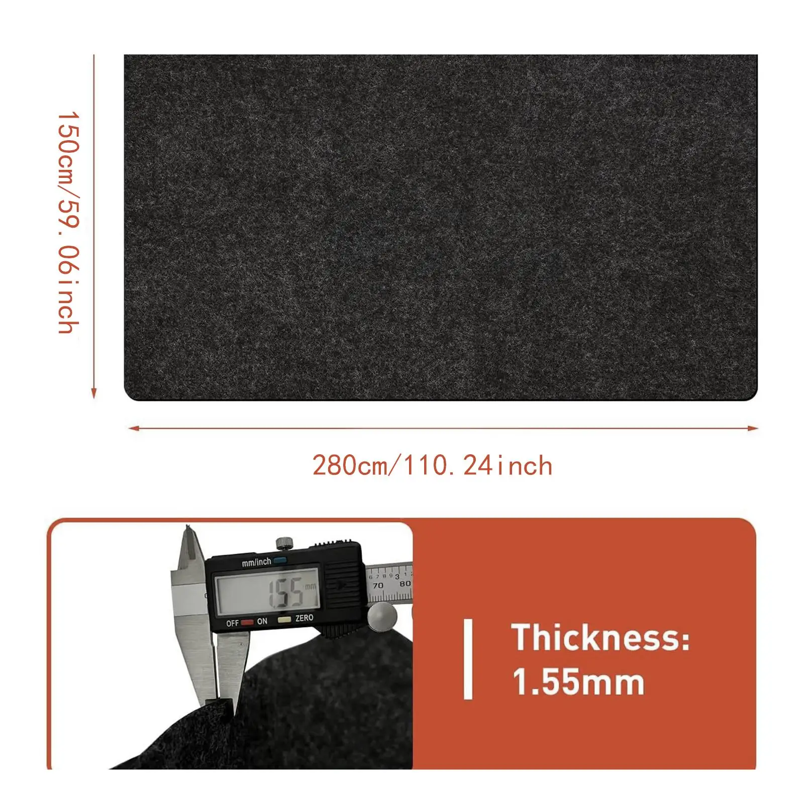 Heavy Duty Golf Cart Parking Mat Rubber Backing Garage Floor Oil Absorbent Maintenance Repair Protection Mat