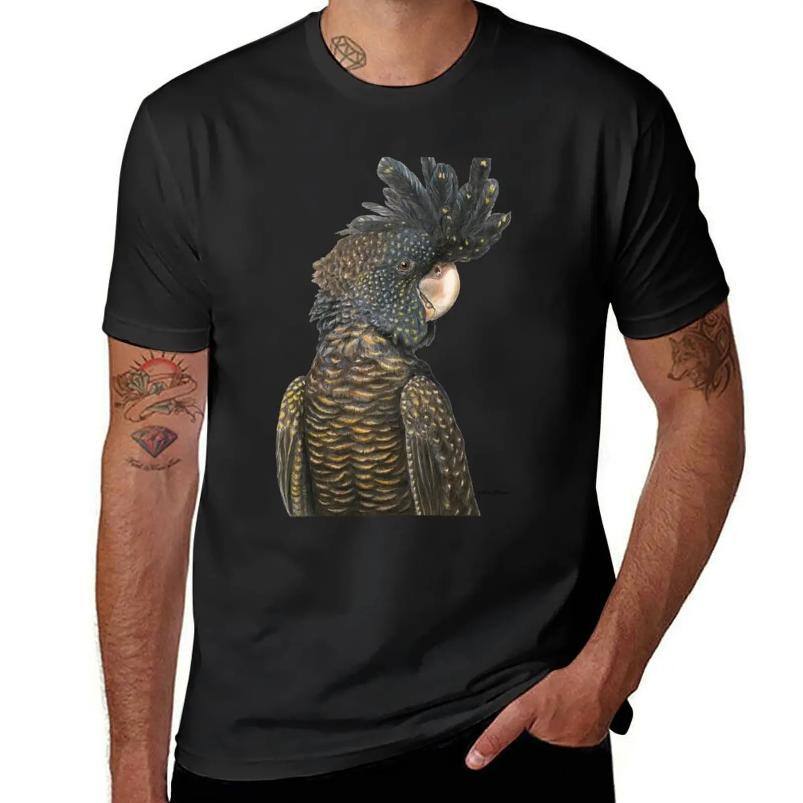 Black Cockatoo - by Nadya Neklioudova T-Shirt summer clothes sweat mens t shirts