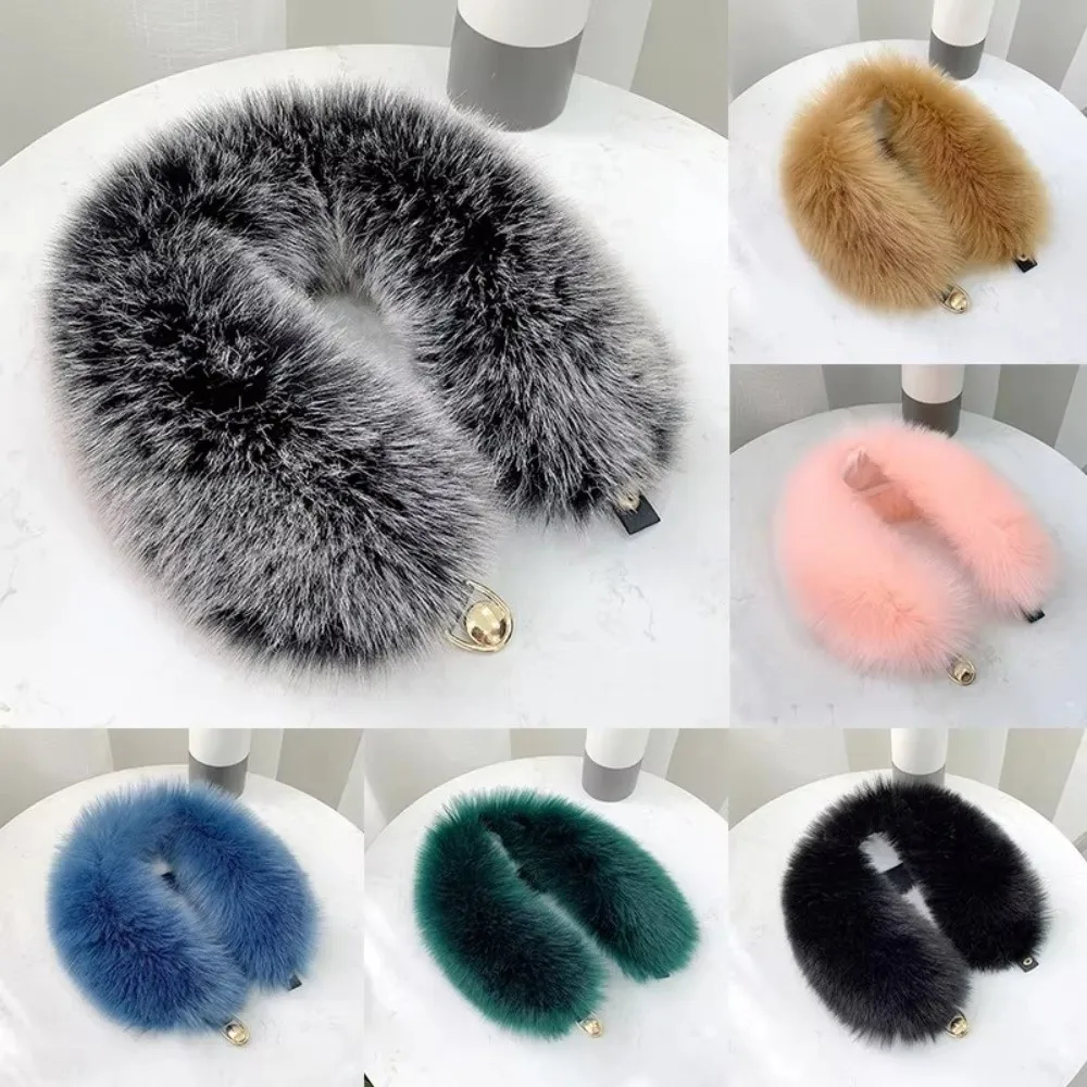Fashion Warm Fur Collar Scarf Soft Ultra Fluffy Neck Wrap Faux Fur Lady Neck Warmer Coat Dress