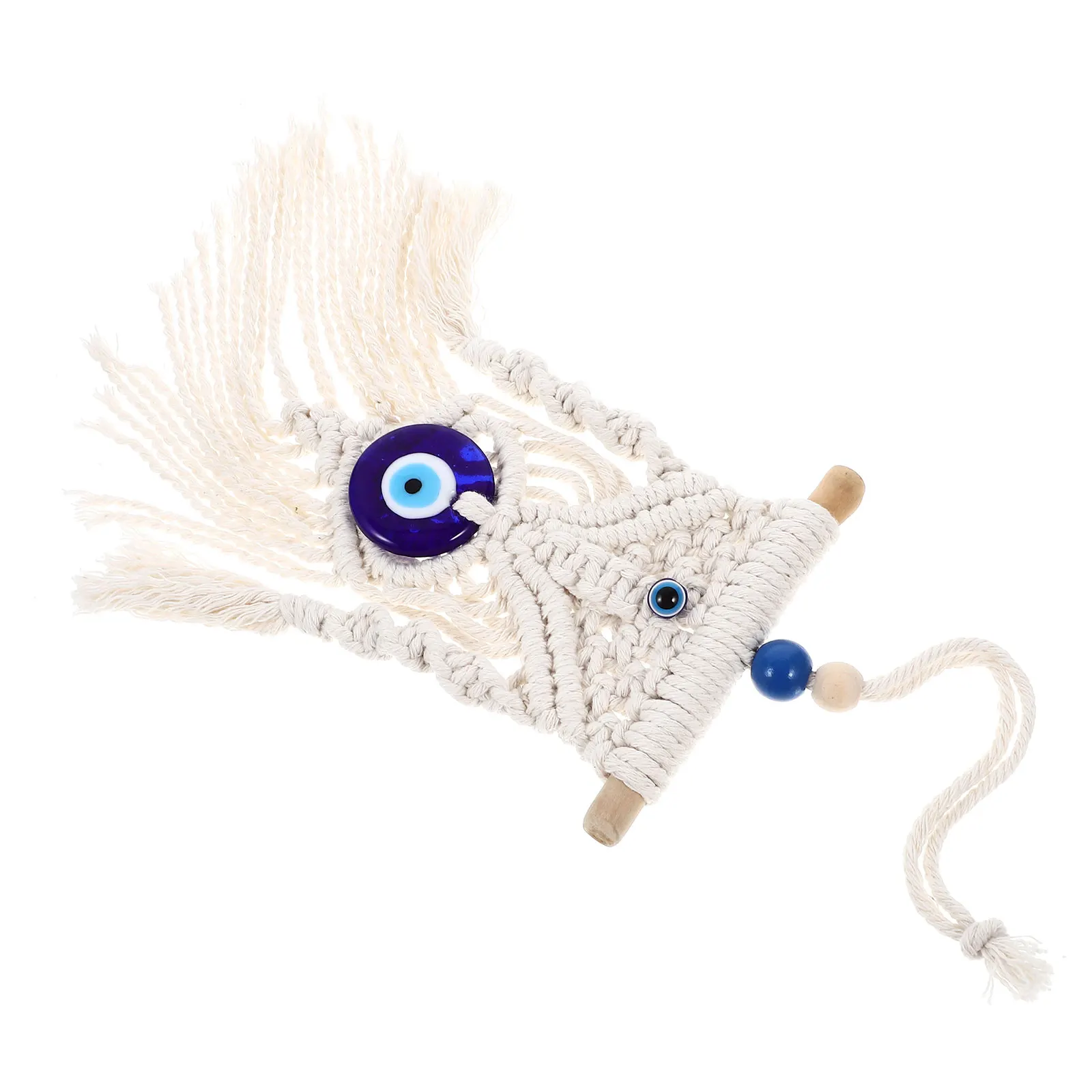

Blue Eyes Handmade Woven Cotton Rope Tassel Kids Wall Home Macrame Tapestry Hanging Macrame Home Bedroom Decor
