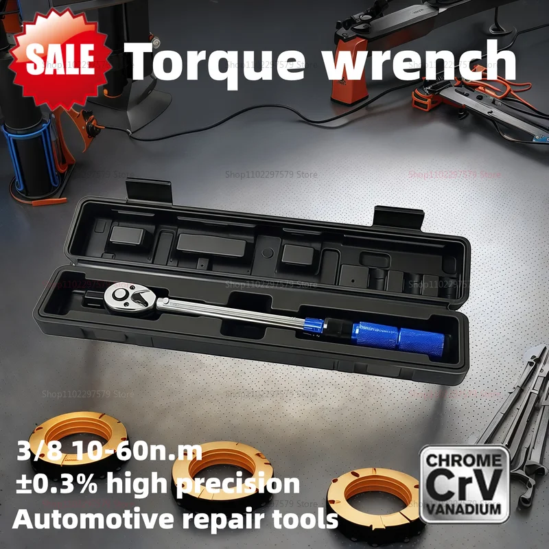 10-60Nm الدقة مفتاح العزم 3/8 بوصة محرك عالية الدقة دراجة السيارات أداة قابل للتعديل مفتاح عزم الدوران للمحترفين