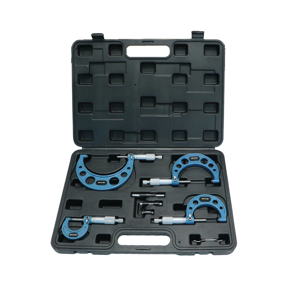 SHAHE 4pcs Outside Micrometer Set Machinist Tool 0-4