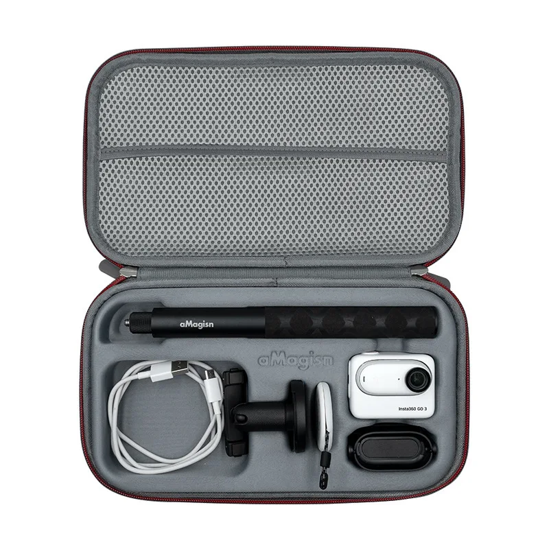 ForInsta360 GO3S Hard Shell Storage Bag with Velvet Lining Protective Case for Action Camera Accessories Shockproof and portable