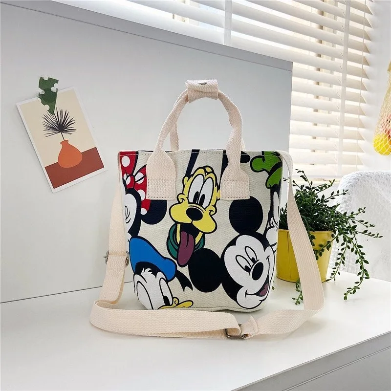 Disney 2024 New Fashion Belt Bag Mickey Cartoon Cross-body Bag Cute Chest Bag PU Leather Large Volume Waist Bag Fanny Pack