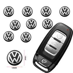 10Pcs Black 3D Car Styling Remote Control Key GTI Logo Small Sticker for VW Jetta Golf Beetle CC EOS R32 MK4 golf 4 motion MTM
