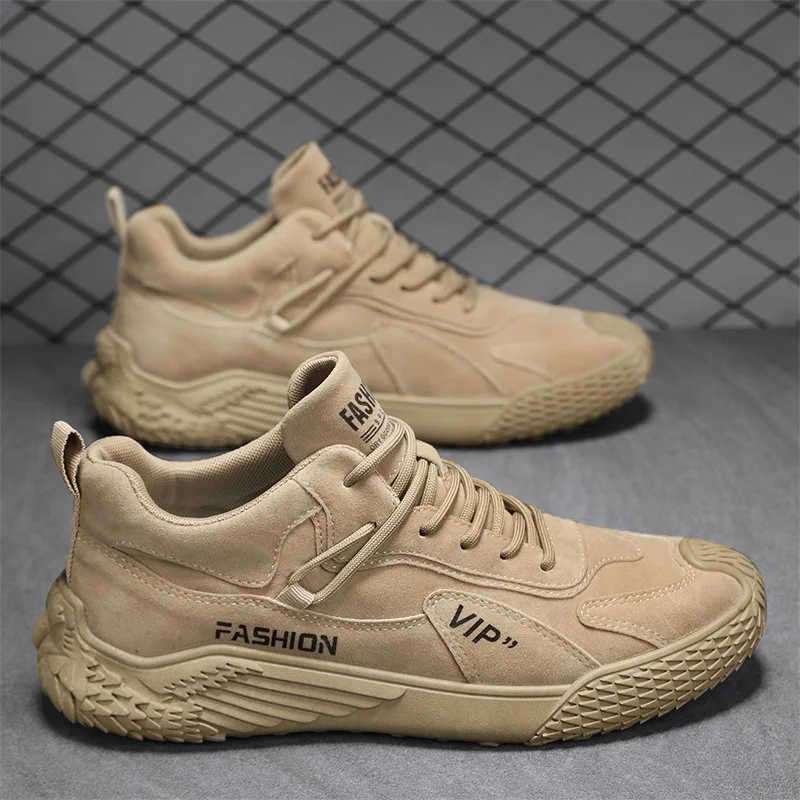 

Men's Shoes Fashion Outdoor Casual Shoe Lace Up Walking Shoes Anti-slip Work Shoes Platform Vulcanized Footwear Chaussure Hommes