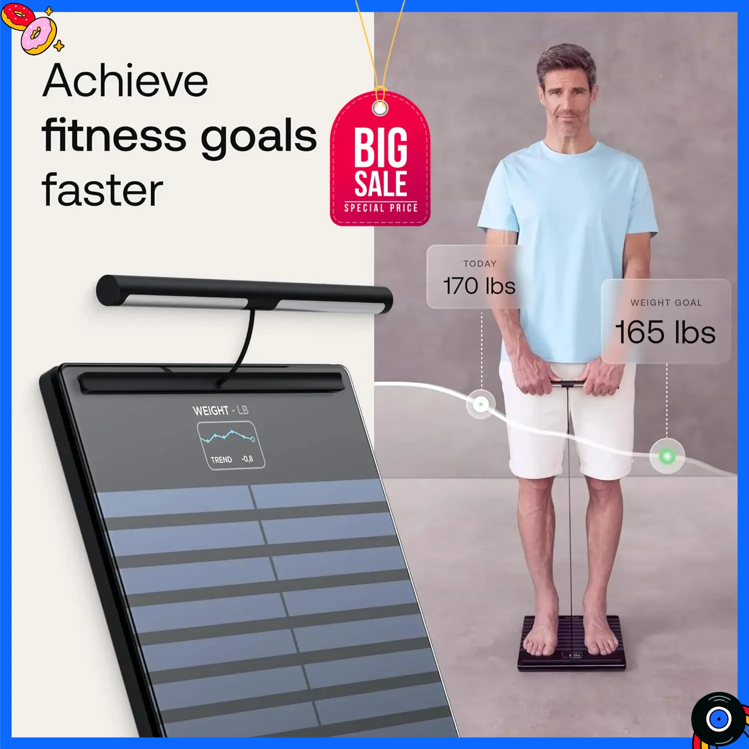 

BestsellerBody Scan - Connected WiFi Scale to Improve Your Health, BIA Personal Scale, Body Composition Analysis, Body Fat, Musc