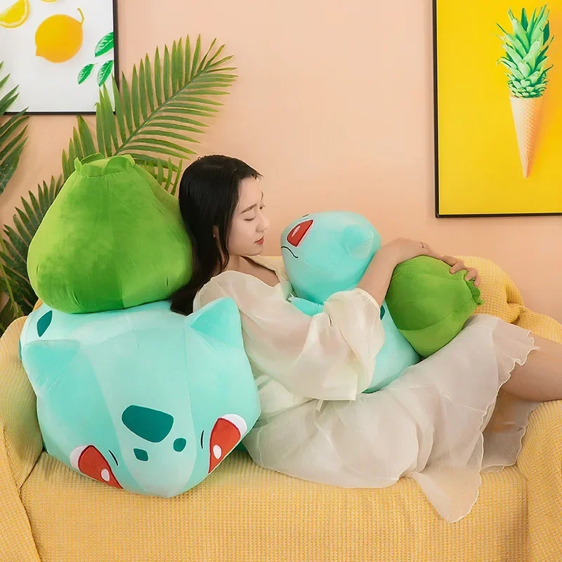 60cm Big Size Anime Bulbasaur Venusaur Plush Toys Cute Cartoon Plush Soft Stuffed Toy Dolls for Children Kids Gifts