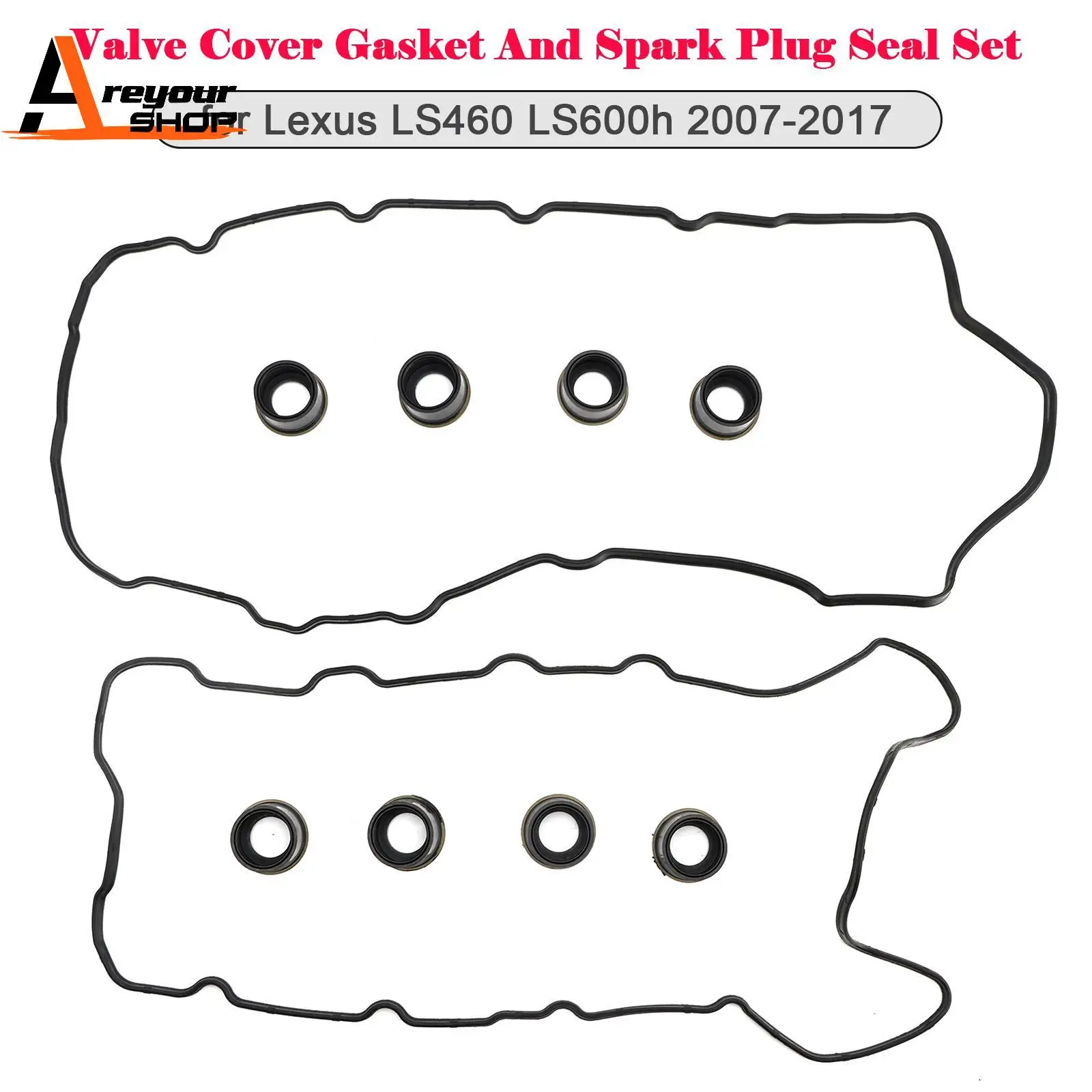 

Valve Cover Gasket And Spark Plug Seal Set for Lexus LS460 LS600h 2007-2017