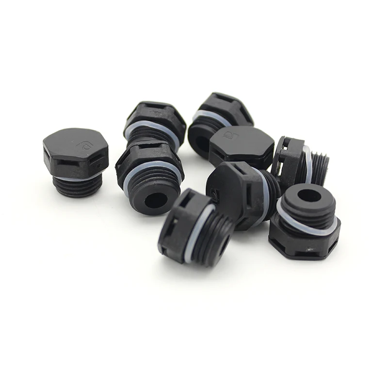 Waterproof Nylon Vent Plug M12*1.5 Plastic Breathable Screw Vent Valve PA66 Black Grey White