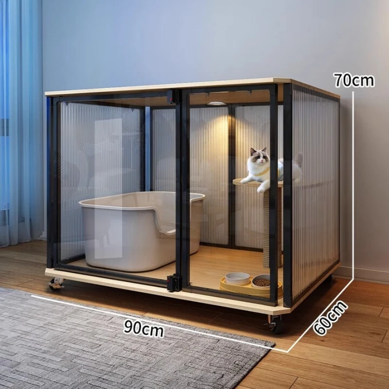 Cat cage villa oversized household cat cabinet with climbing frame nest integrated wooden