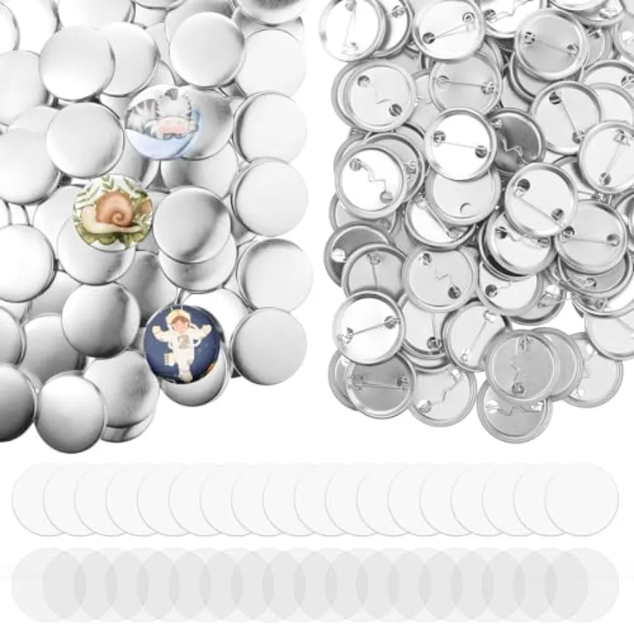 

300 комплектов, принадлежности для изготовления пуговиц, 1,25 дюйма, 32 мм, набор для изготовления пуговиц, пустая булавка, детали для изготовления пуговиц, в комплект входят