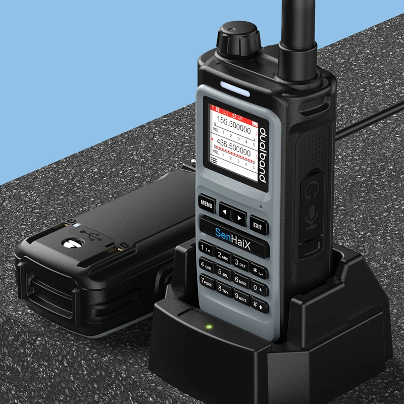 Senhaix8600 walkie-talkie portatile professionale a doppia frequenza per esterni self-driving civilian hand station ricarica USB