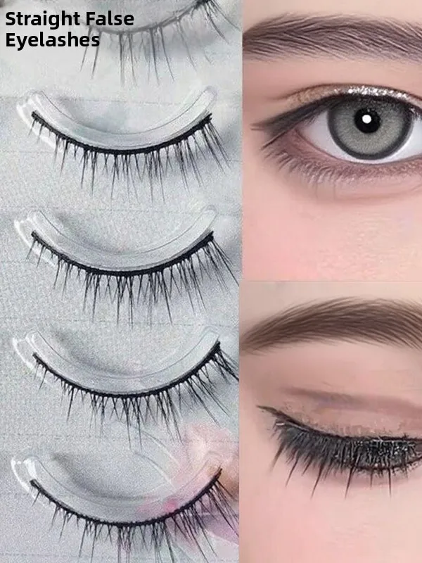 One-Piece Baby Straight Hard Bristle Fake Eyelashes Natural Looking for Men Easy to Use Simulation Realistic Eyelashes