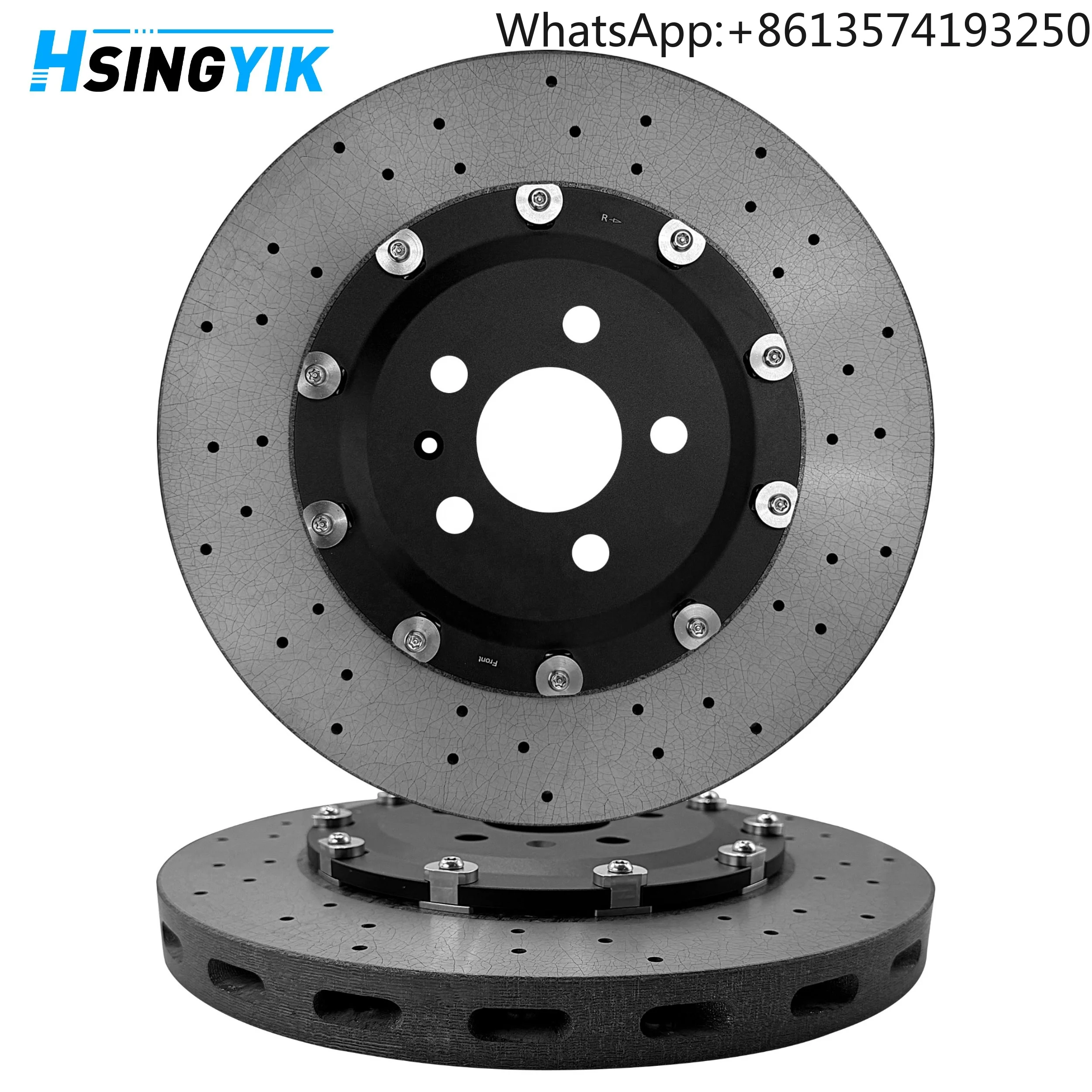 For Front 8S0615301E 370*34mm Steel Conversion Front Carbon Ceramic Brake Disc for Audi Ttrs Roadster