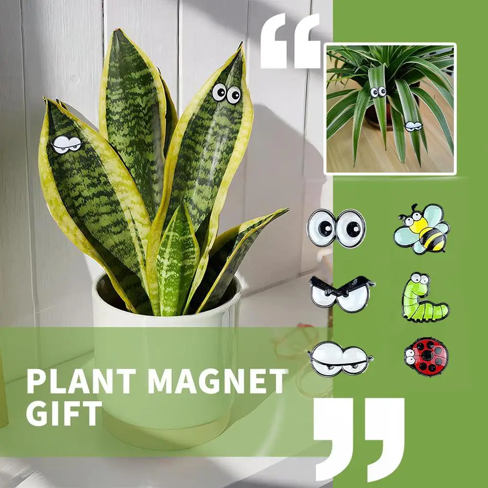 1pcs Cute Plant Magnets Eyes For Potted Plants Decoration Indoor Plant Accessories Plant Lovers Supplies Safety Pin Jewelry