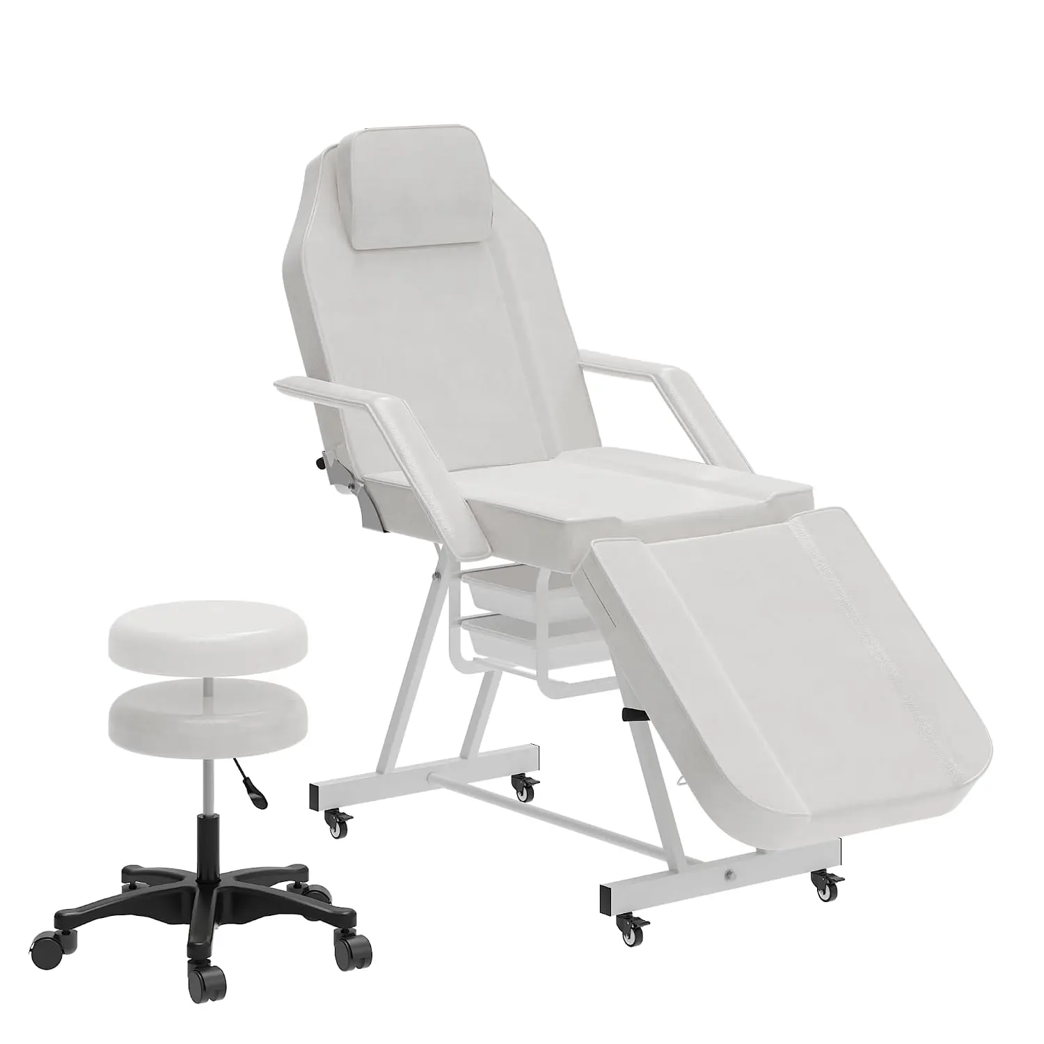 Adjustable Adjustable Massage Table with Hydraulic Stool, Facial Bed with Wheels, Trays & Towel Hanger for Spa Salon, Customized - Aliexpress Deal