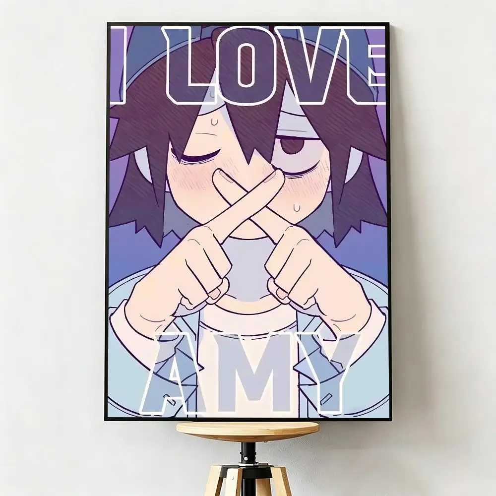 Pop Fan Artwork I-I Love Amy Poster Wall Sticker Poster for Living Room Bedroom Decor Gift Lightweight Self‑Adhesive PP Material