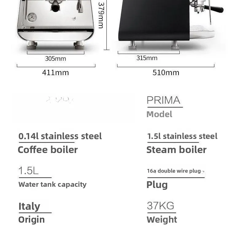 Single head coffee machine, licensed Italian imported quality assurance