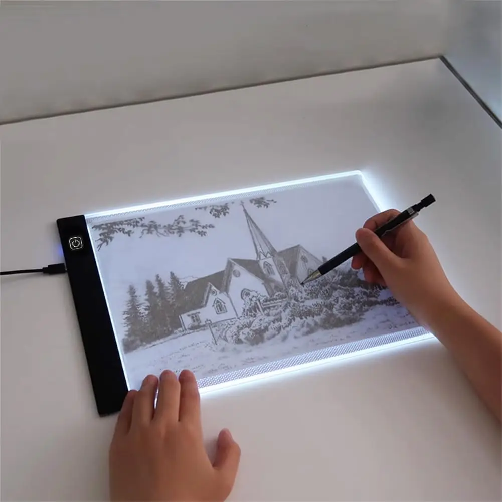 Picture 5: A5 LED Light Board Copyboard for Diamond Painting Kit, USB Powered Light Pad, Artist Sketching Drawing Writing Tool