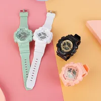 Children's Watch Pink Silicone Watchband G Waterproof Shock Electronic Digital Bracelet Kids Student Girl Wristwatch Clock Gift