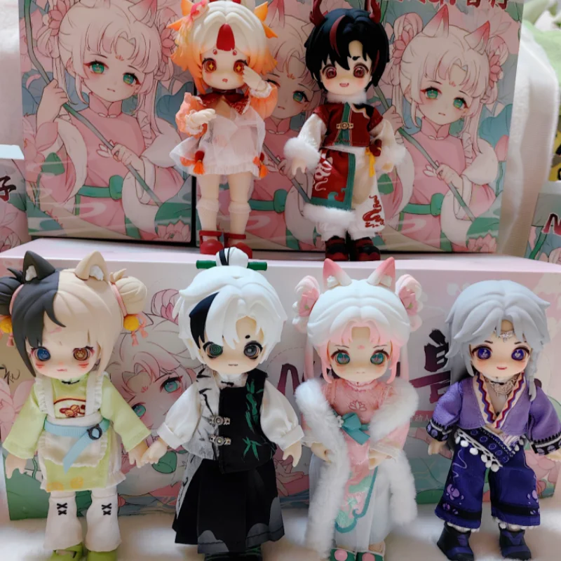 

Nagi 4 Exchange The Untrammeled Traveler Series Blind Box Ob11 1/12 Bjd Gift Figure Toy Cute Action Model Dolls Collect Toy Gift