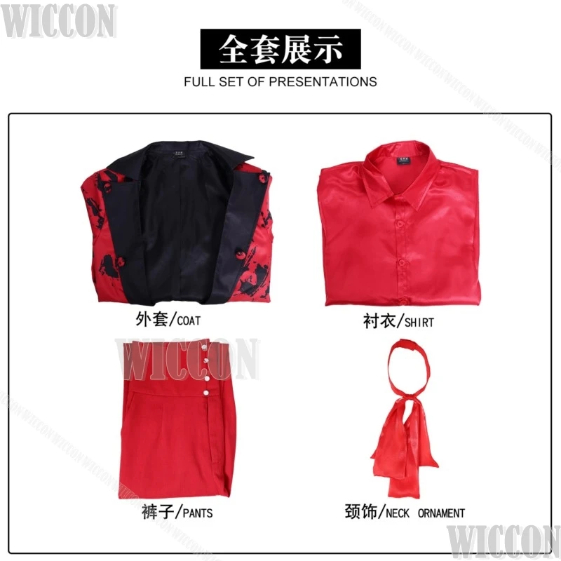Vestido rojo de la temporada de Wedn Oscar Isaac, disfraz de Cosplay para hombre, ropa deportiva, impresión Digital sublimada, fiesta de juegos de rol personalizada para Halloween ‌
