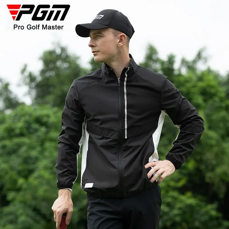 PGM Spring Autumn Men Golf Jackets Fashion Casual Windbreaker Male Waterproof Full Zipper Coats Golf Outdoor Sports Jackets