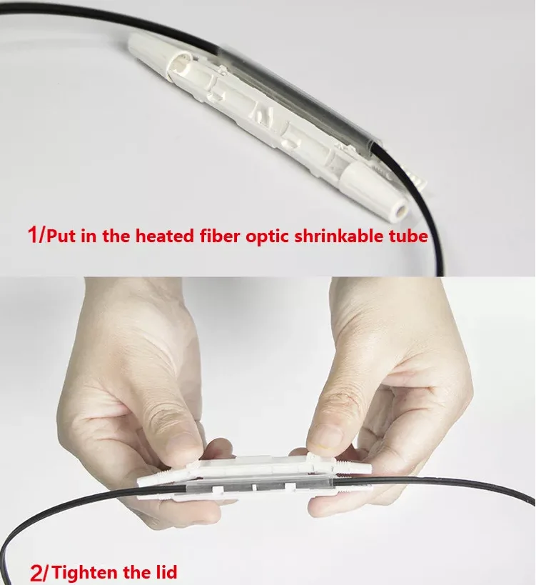 FTTH Drop cable splicing protective sleeve SC adapter 1 core fiber optic protection box  Drop Cable Protector