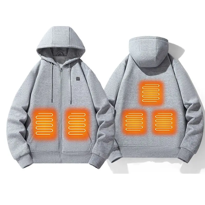 Winter Men jackets street wear Heated  Hoodies Sweatshirt Clothes 2026 NEW USB Heating  jacket Heated Hoodie Anime Hoodies