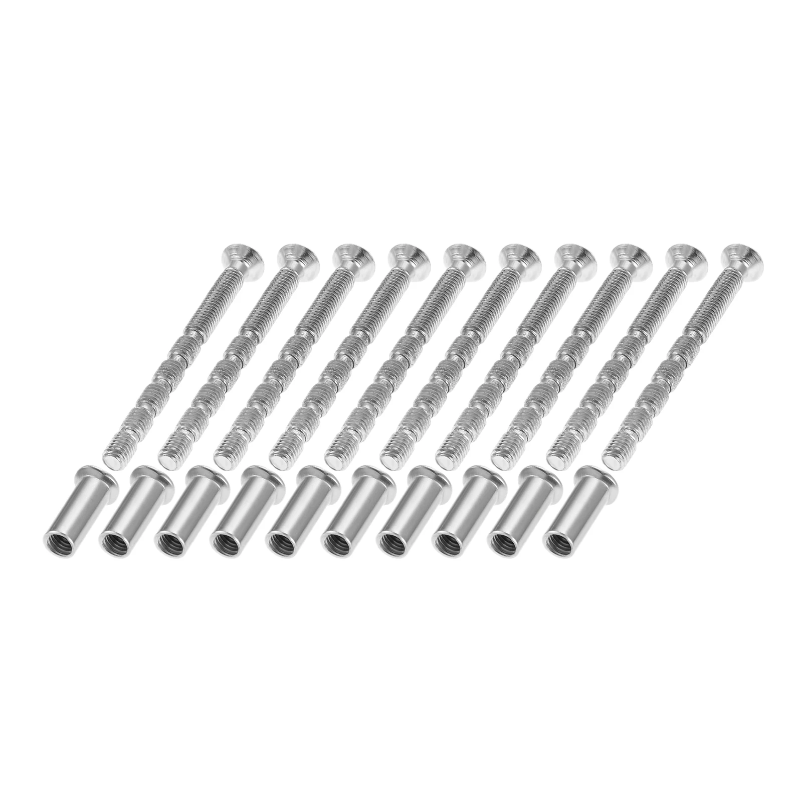 10 Set 5mm Door Handle Lever Bolt Connector Fixing Cutting Slot Hinge Screw for Door Lock Fixing Cross Recessed Countersunk Head