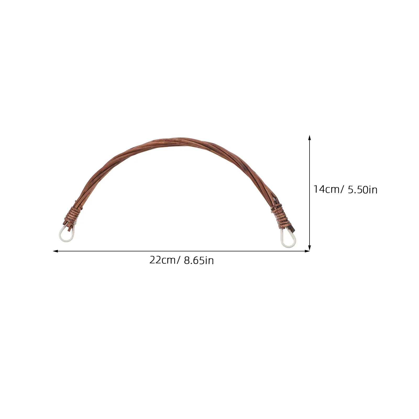 2 قطعة مقبض سلة النزهة ملحق سلة الروطان مقبض استبدال النمط الطبيعي تعزيز المتانة تركيب بسيط DIY