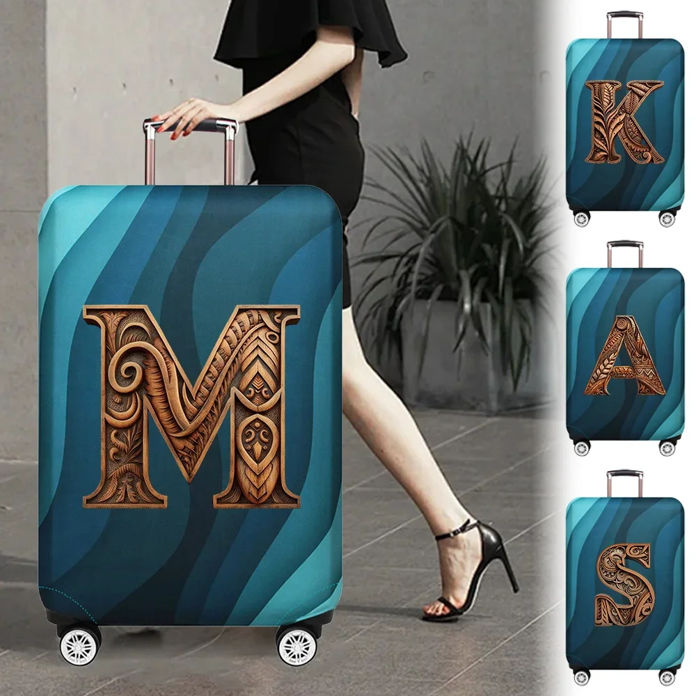 Thick Elastic Luggage Protective Cover Suit for 18-32 Inch Bag Suitcase Covers Wood Art Series Trolley Cover Travel Accessories