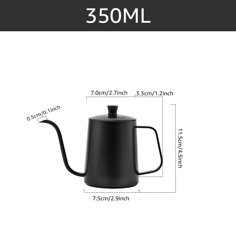Stainless Steel Gooseneck Pour-Over Kettle (350/600 ml) product image