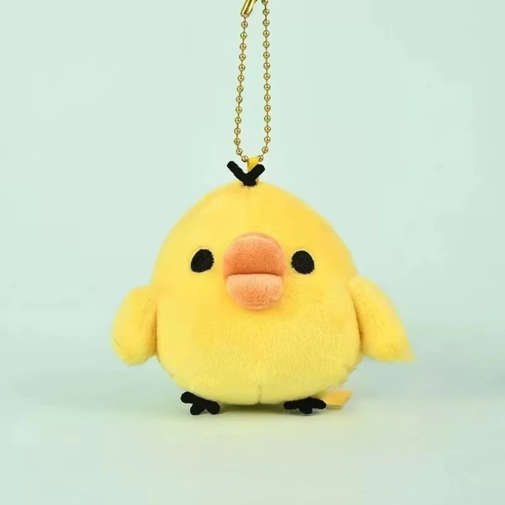 Portable Soft Animal Chicken Plushie 7CM Yellow Cartoon Plushie Keychain Backpack Pendant