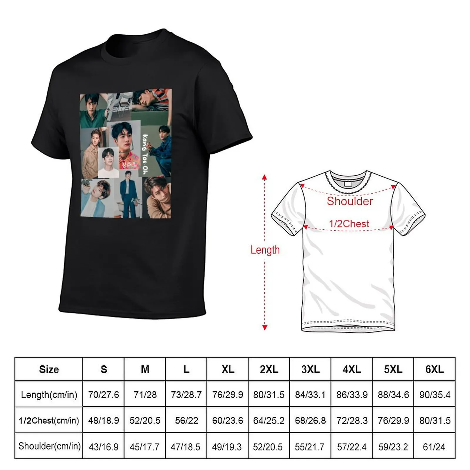 kang tae-oh photo collage T-Shirt new edition custom shirt mens white t shirts