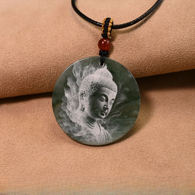 Buddha Pendant Pendant Laser Engraving Non-fading Men's and Women's Necklaces