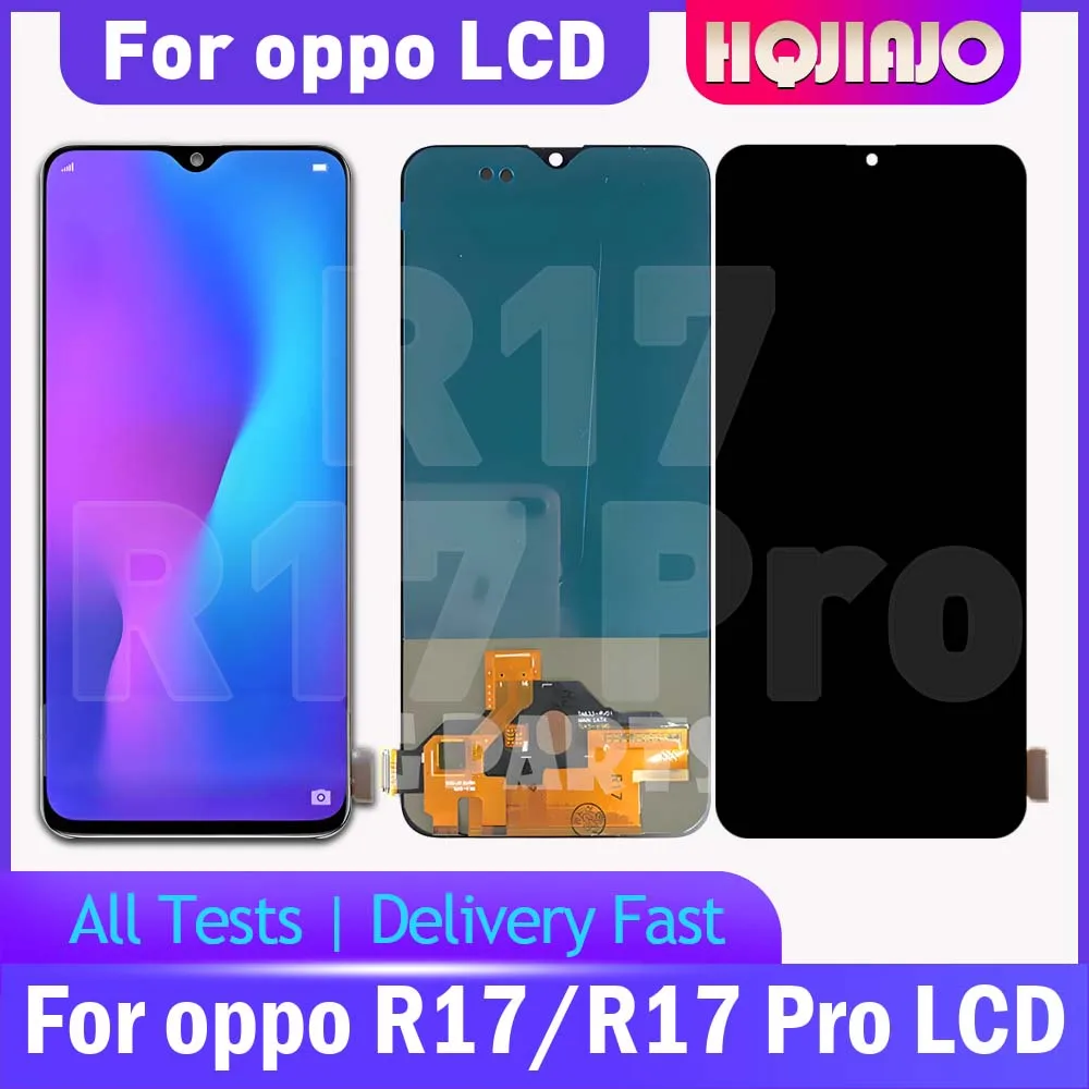6.4'' OLED LCD Display Touch Screen Digitizer For OPPO R17 R17 Pro CPH1879 CPH1877 Replacement Assembly r17 pro Repair Part