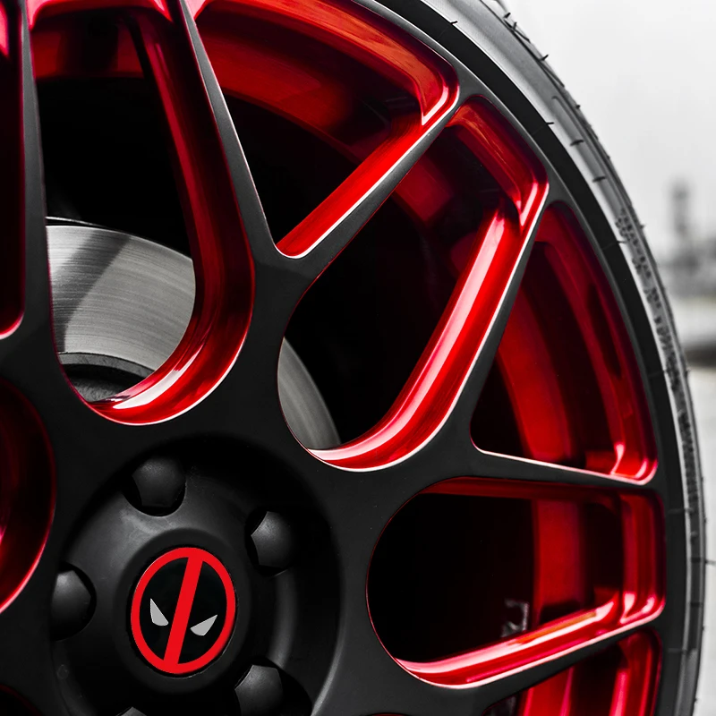 Universal 56mm Captain America Deadpool Spider-Man Car Wheel Center Emblem Hub Cap Sticker for Honda Toyota Mazda Jeep Nissan - view 6