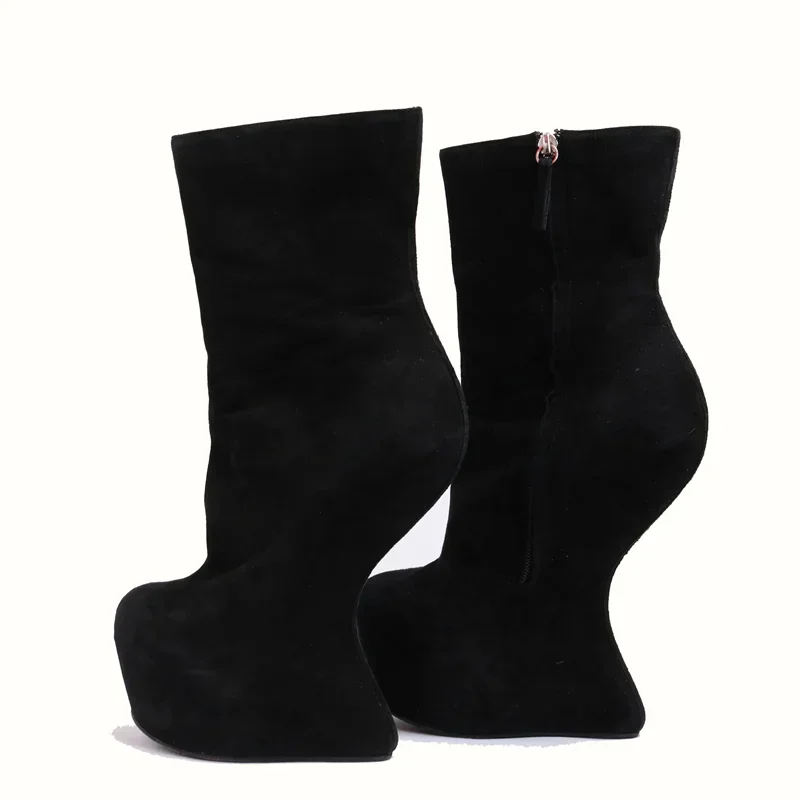 Fretword Heels  Women Ankle Boots Sexy Pionted Toe Accept Customized New Arrivals Fashion Women Boots