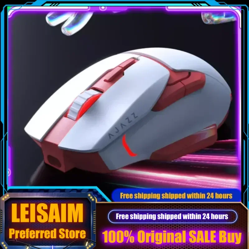 AJAZZ AJ039pro ماوس ألعاب لاسلكي RGB تصميم مريح اتصال ثلاثي الوضع PAW3212 مستشعر لألعاب الكمبيوتر