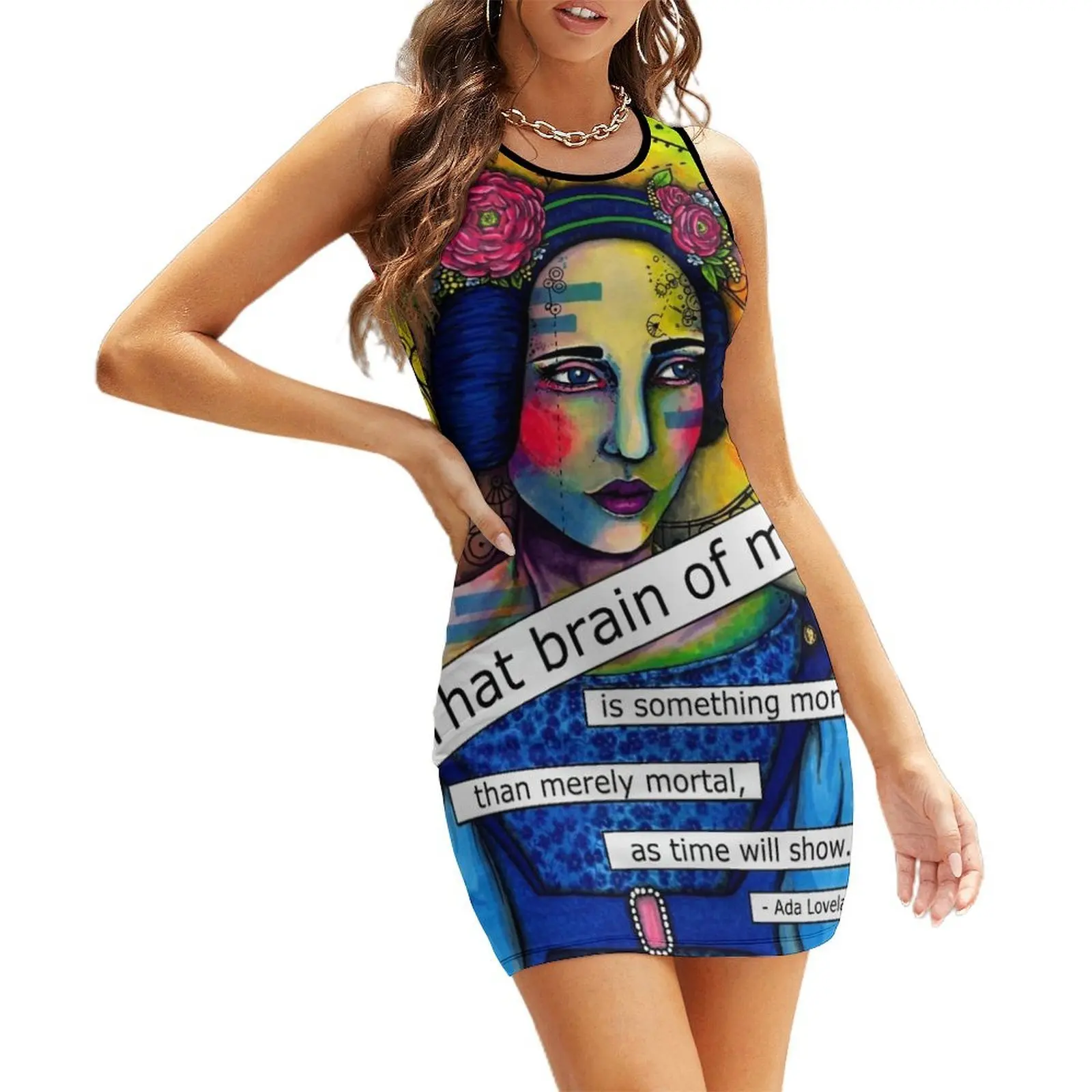 

Ada Lovelace Sleeveless Sundress Cocktail of dresses dress party night summer woman dress 2025