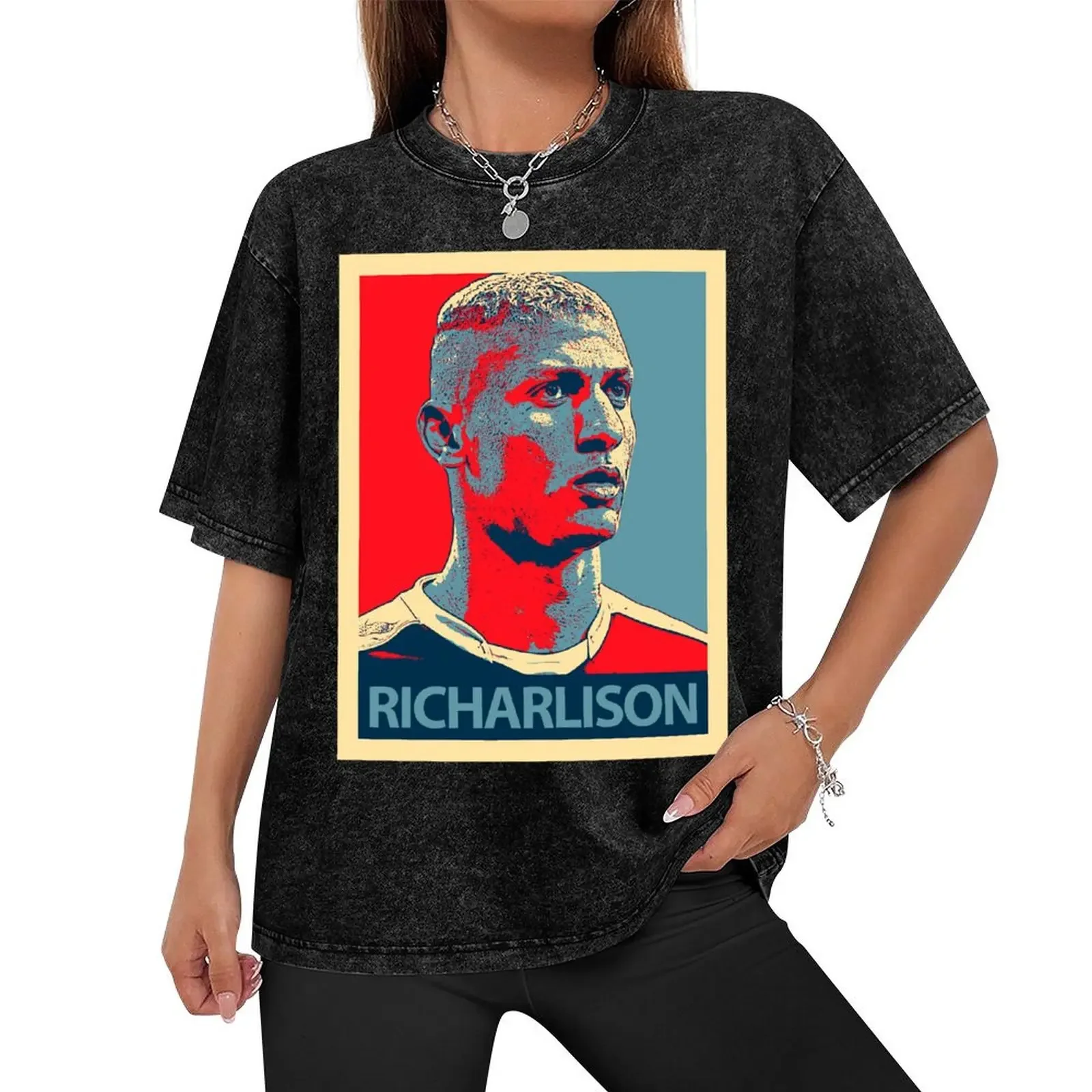 richarlison T-Shirt sweat blanks aesthetic clothes oversized graphic tee t shirts for men graphic