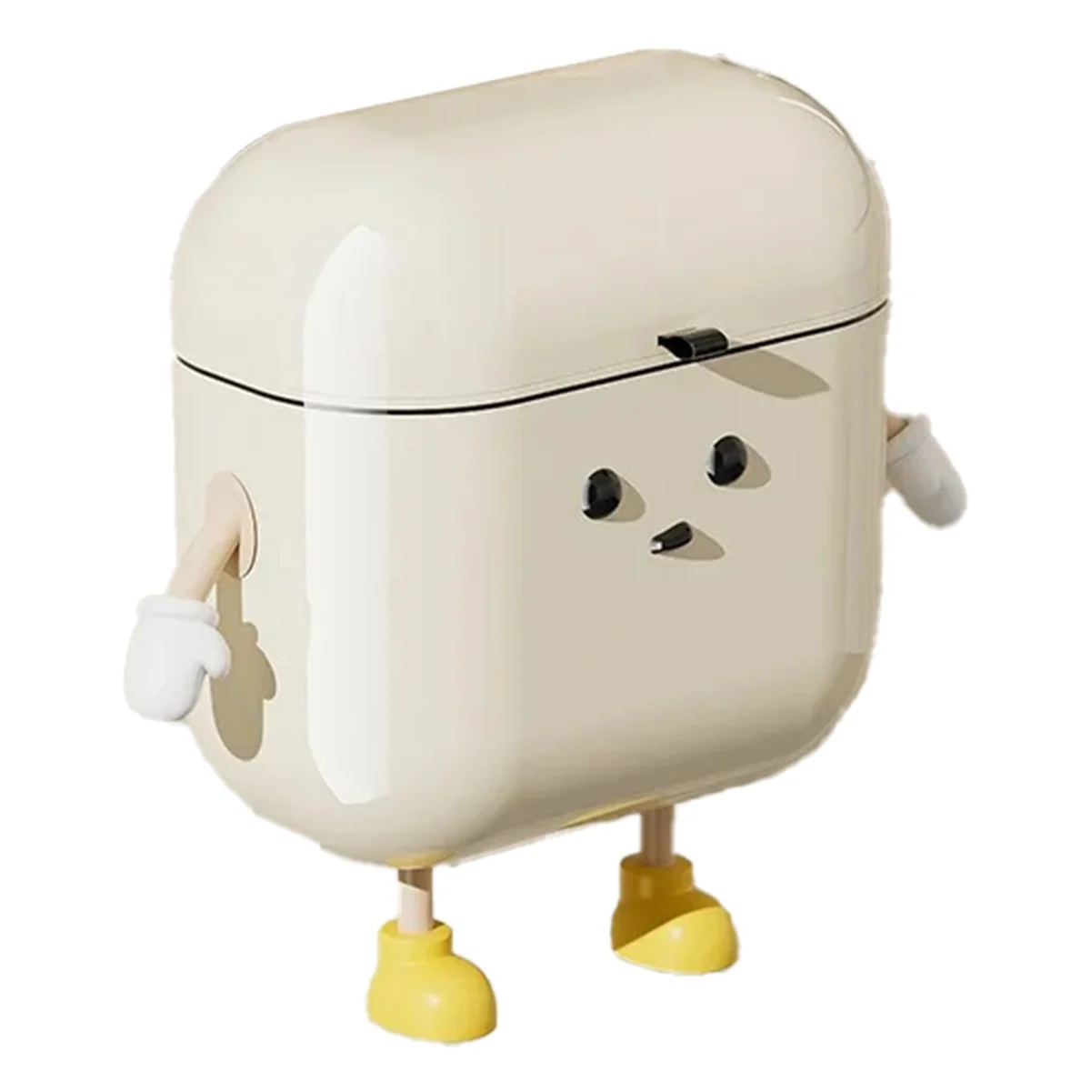 

ABVA-DIY Cream-Colored Wall-Mounted Kitchen Trash Can with Lid for Food Waste and Bathroom High Appearance Level 9L