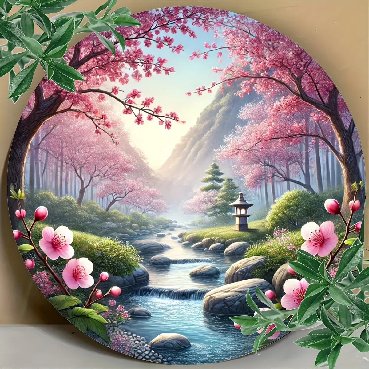 Chic Vintage, Cherry Blossom Landscape 8x8