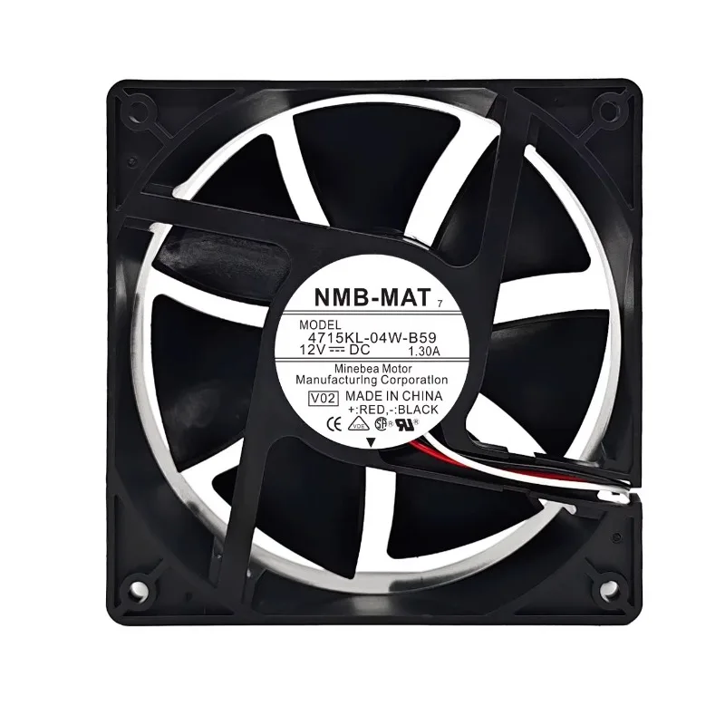 New Cooling Fan for NMB 4715KL-04W-B50/B59 12V 1.30A 12038 Large Air Volume Cooling Fan 120 * 120 * 38MM