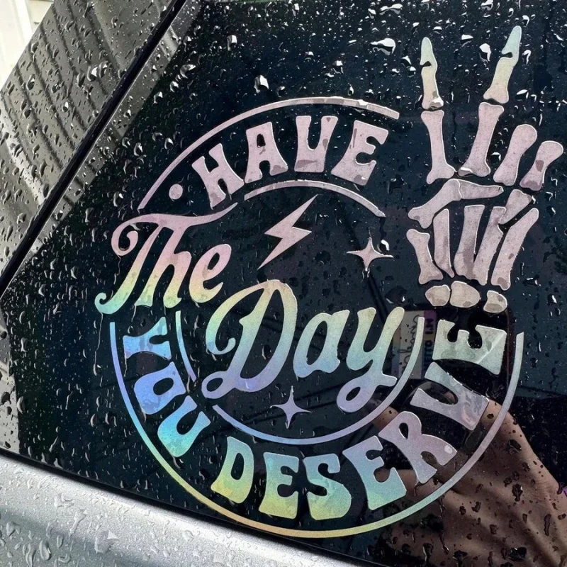 The Day Have You Deserve Car Exterior Decoration Stickers, Skeleton Text Stickers, Handsome Decoration Stickers